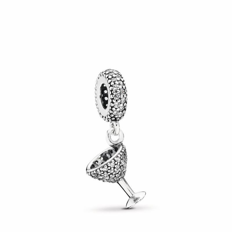 Pandora Night Out Dangle Charm Ireland - Sterling Silver/Cubic Zirconia - 829435CJI